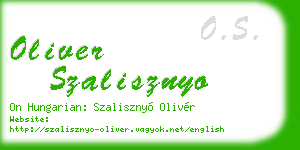 oliver szalisznyo business card